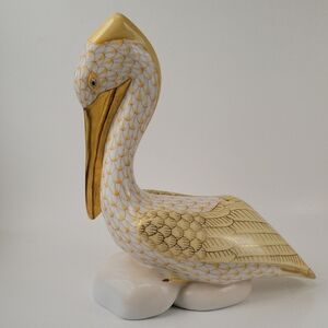 Herend Pelican Large 7" Butterscorch Figurine